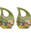 10-inch Humming Bird Cross Drop Memorial Urn,