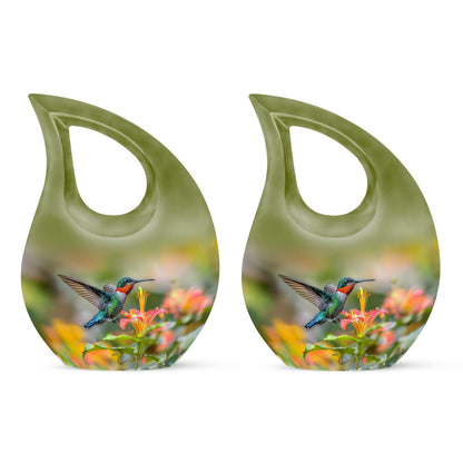 10-inch Humming Bird Cross Drop Memorial Urn,