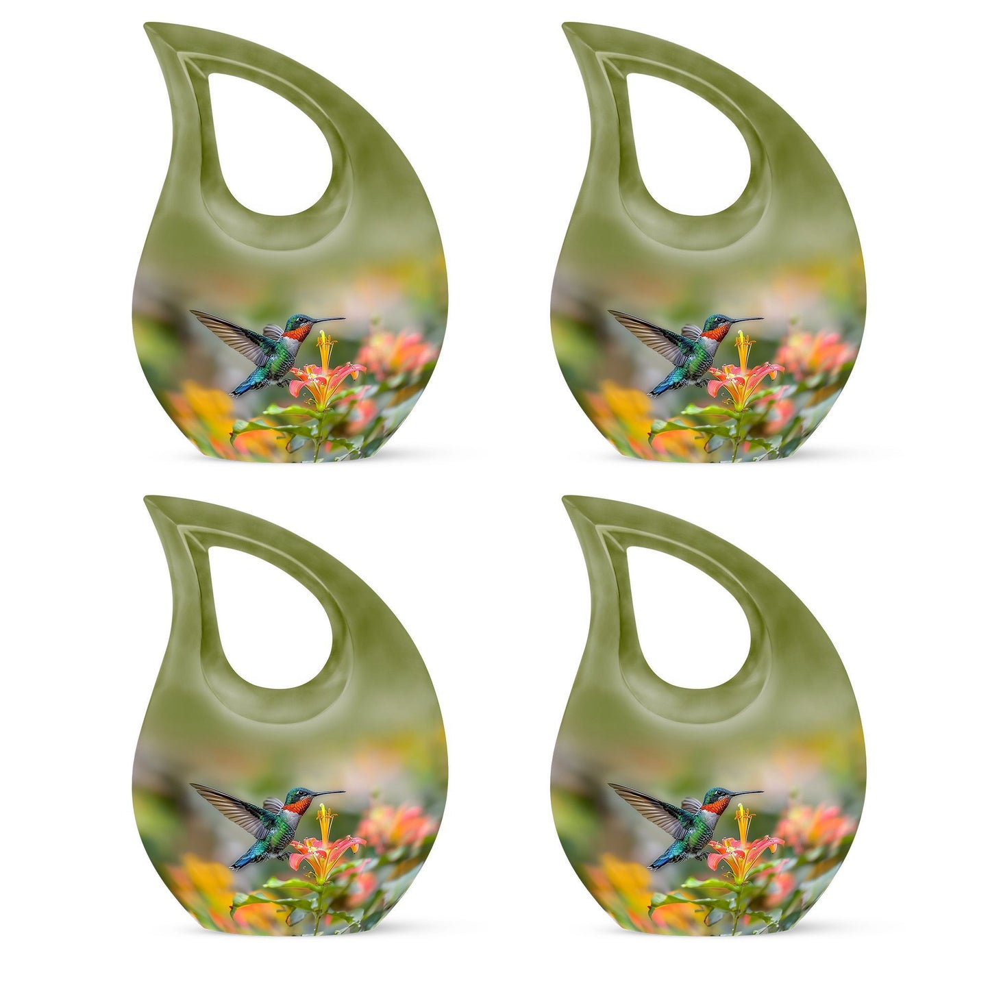 10-inch Humming Bird Cross Drop Memorial Urn,