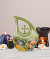 10-inch Humming Bird Cross Drop Memorial Urn,