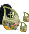 10-inch Humming Bird Cross Drop Memorial Urn,