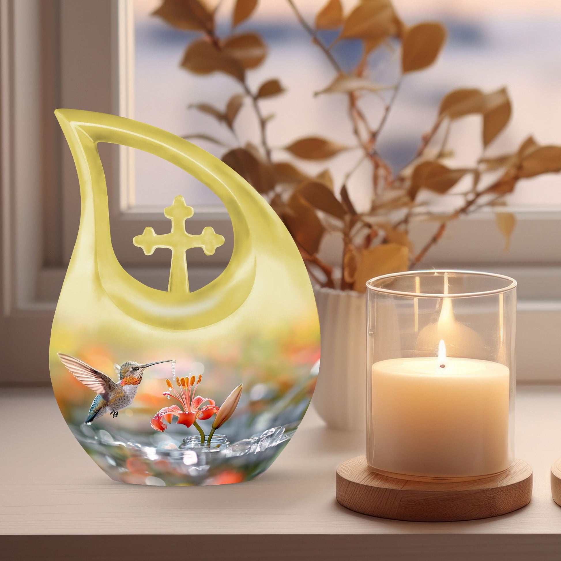 10-Inch Humming Bird Urn, 