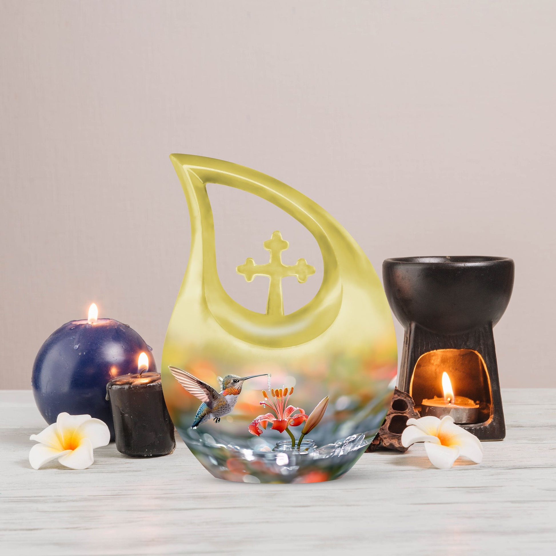 10-Inch Humming Bird Urn, 