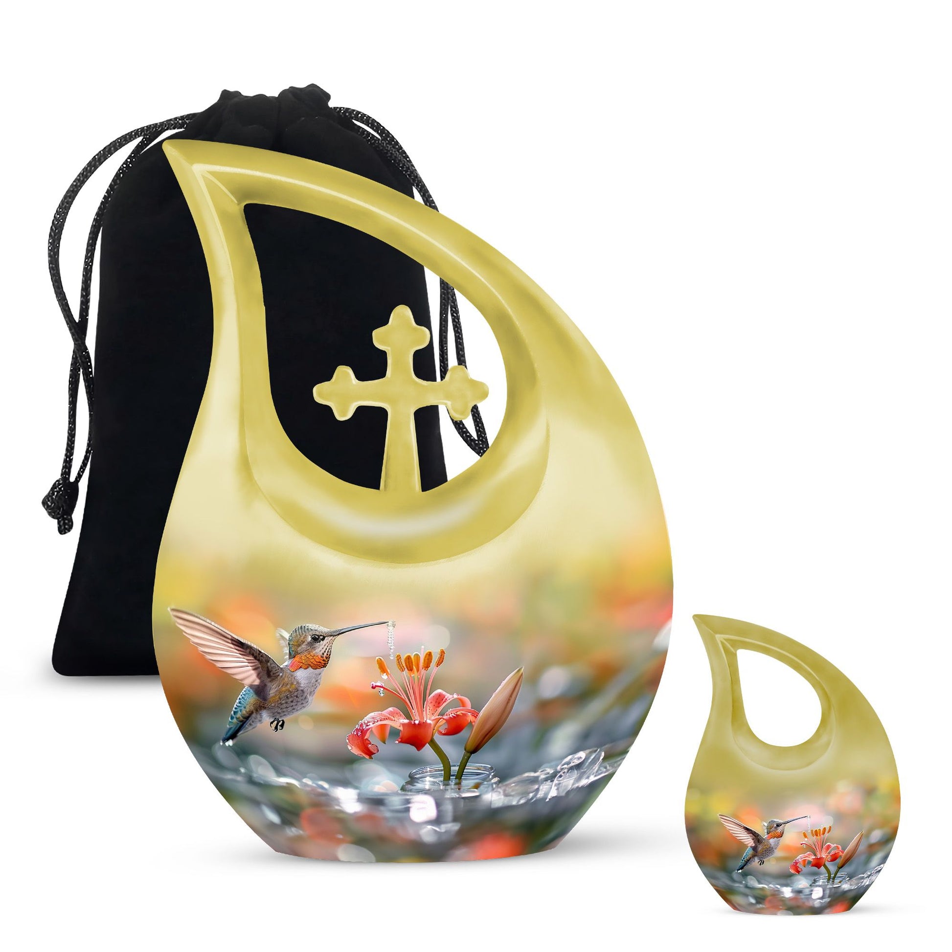 10-Inch Humming Bird Urn, 