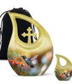 10-inch Humming Bird Cross Drop design Cremation Urn,