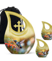 10-inch Humming Bird Cross Drop design Cremation Urn,