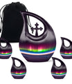 Aurora themed, 10-inch Cross Drop design cremation urn 
