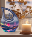10-inch Aurora Cross Drop Urn