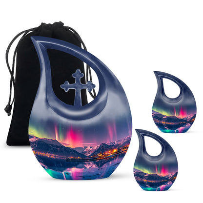 10-inch Aurora Cross Drop Urn