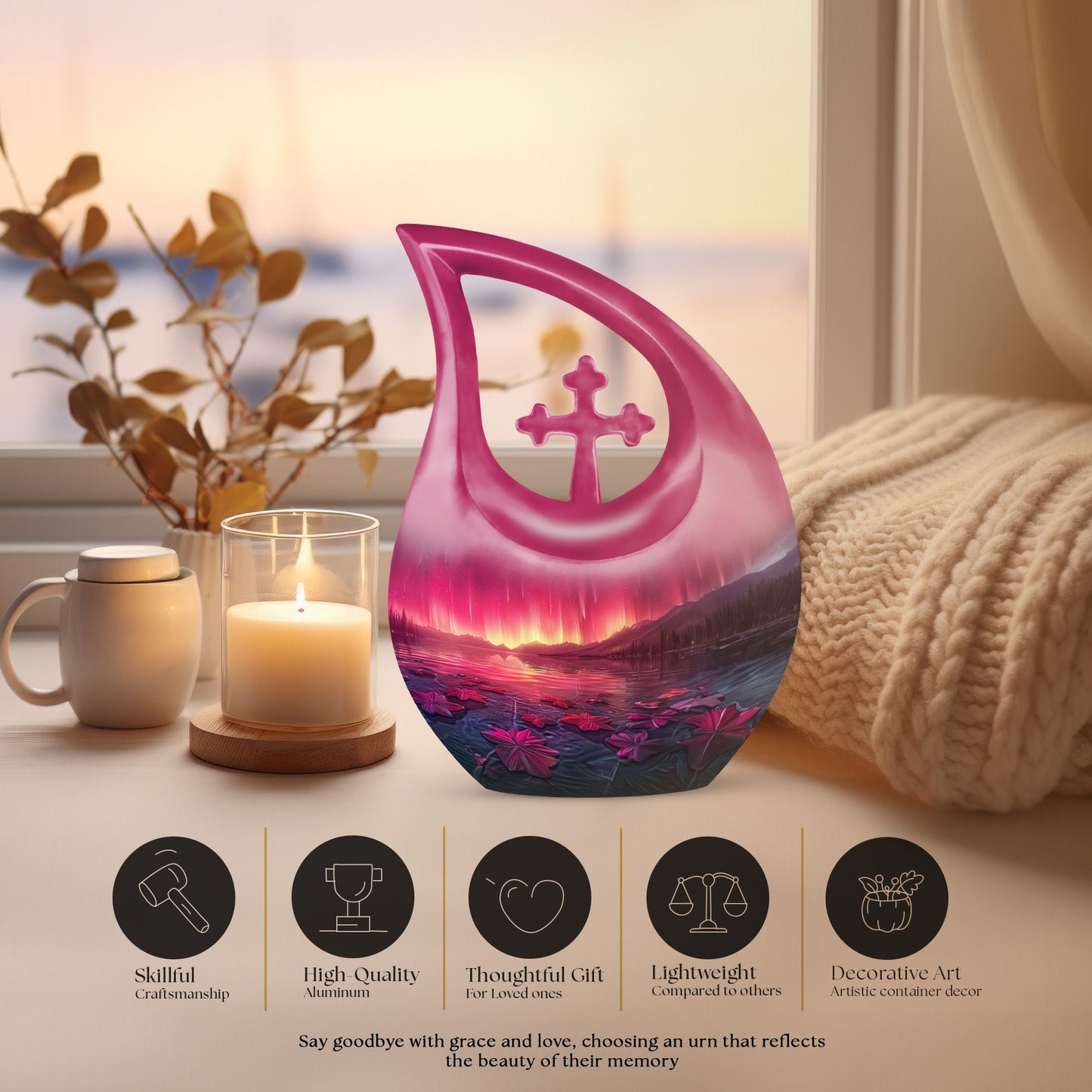 10-inch Aurora urn