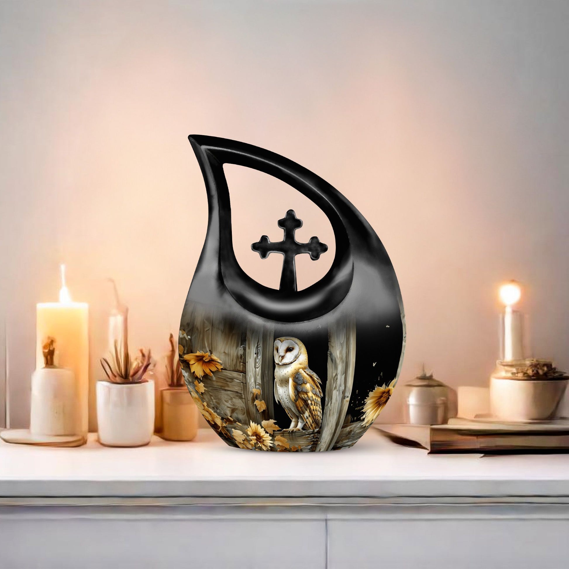 10 inch Barn Owl Urn