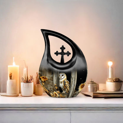 10 inch Barn Owl Urn
