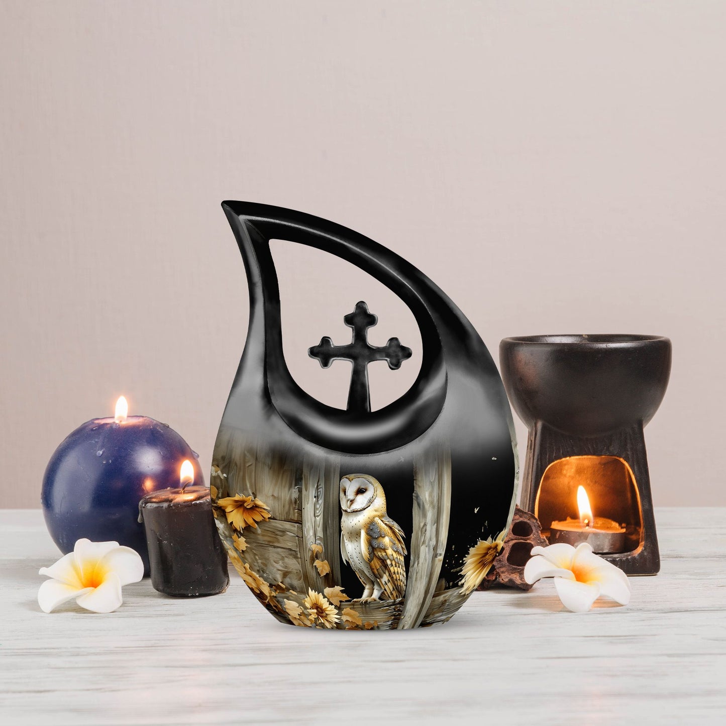 10 inch Barn Owl Urn