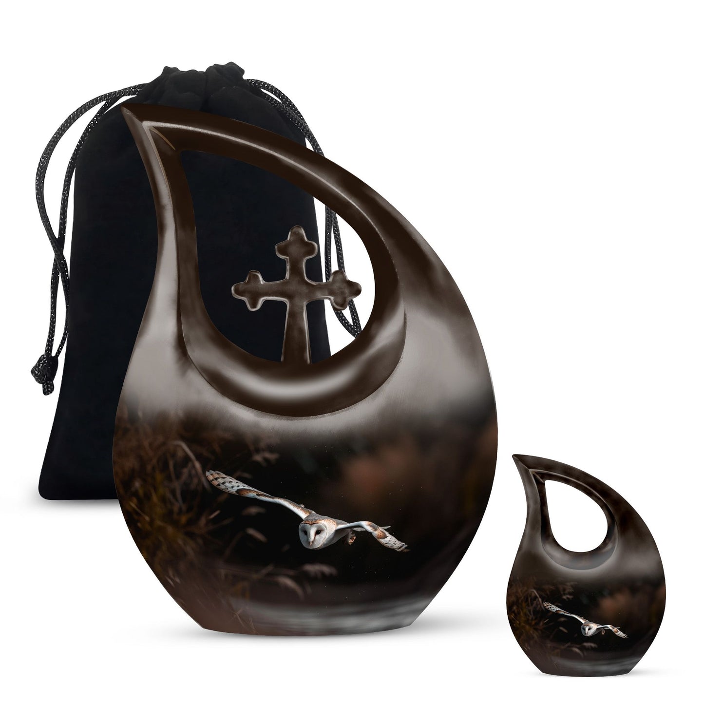 10-inch Barn Owl Urn, 