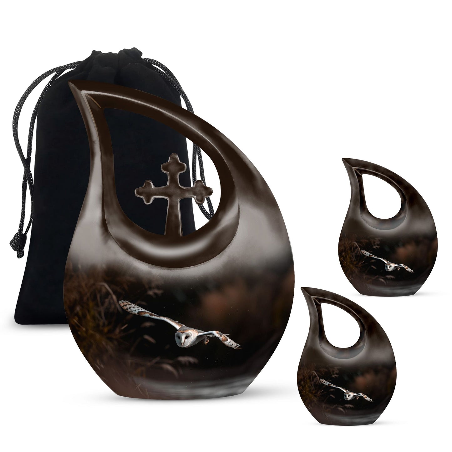 10-inch Barn Owl Urn, 