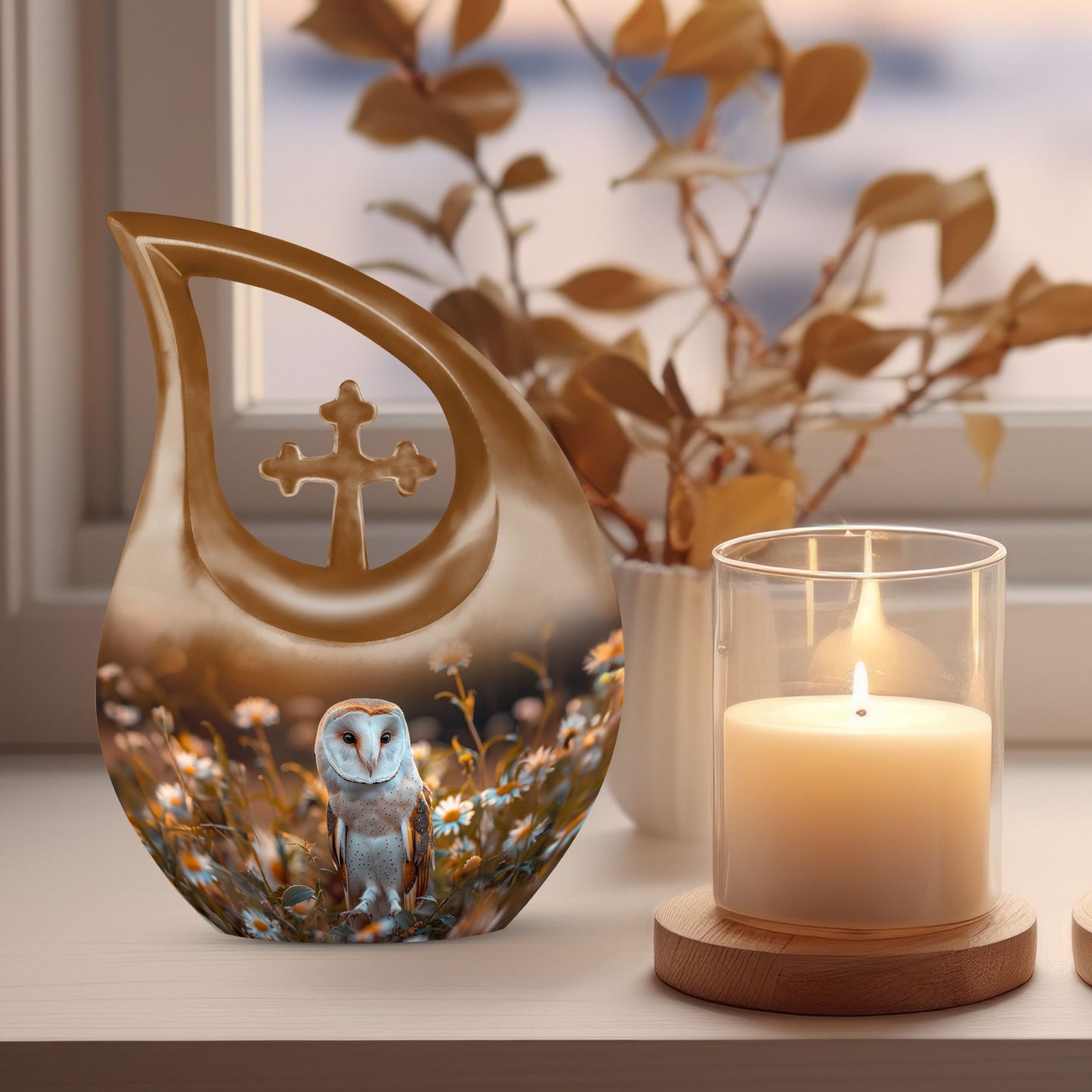 Barn Owl Urn 