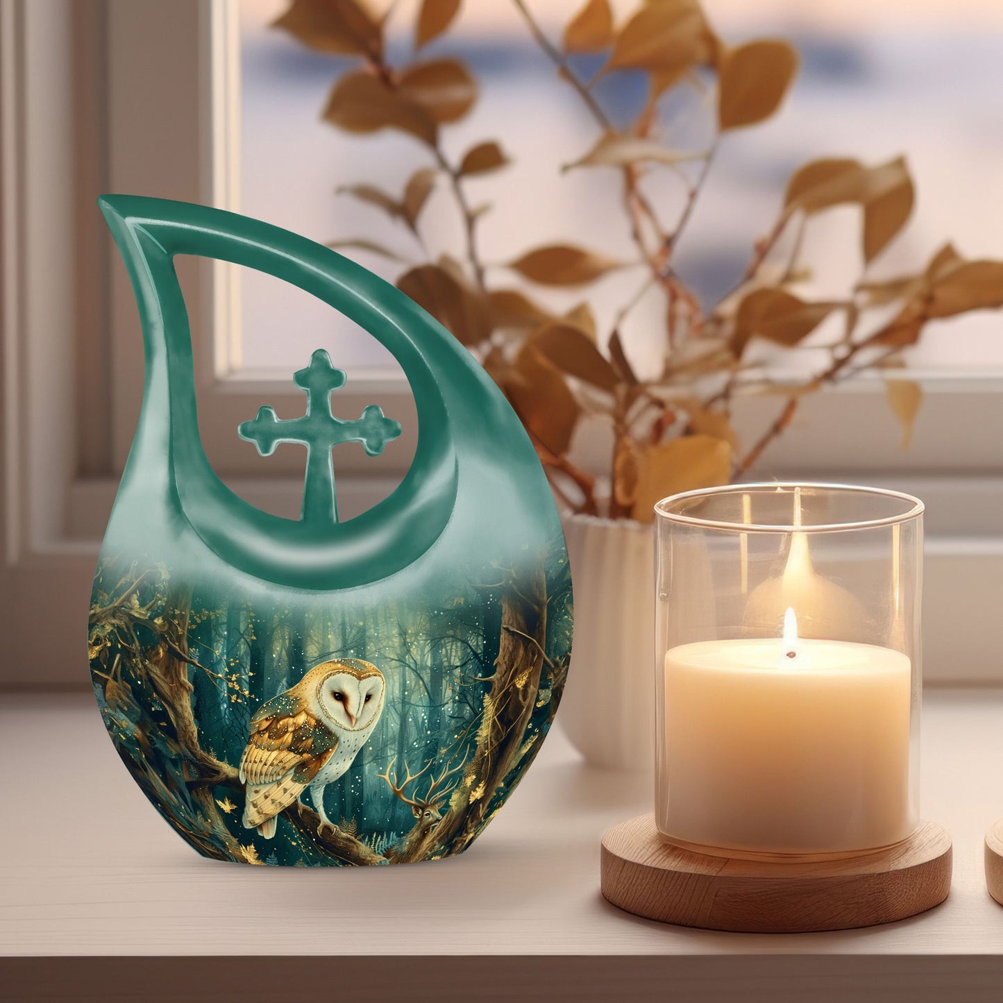 10 Inch Barn Owl Urn 