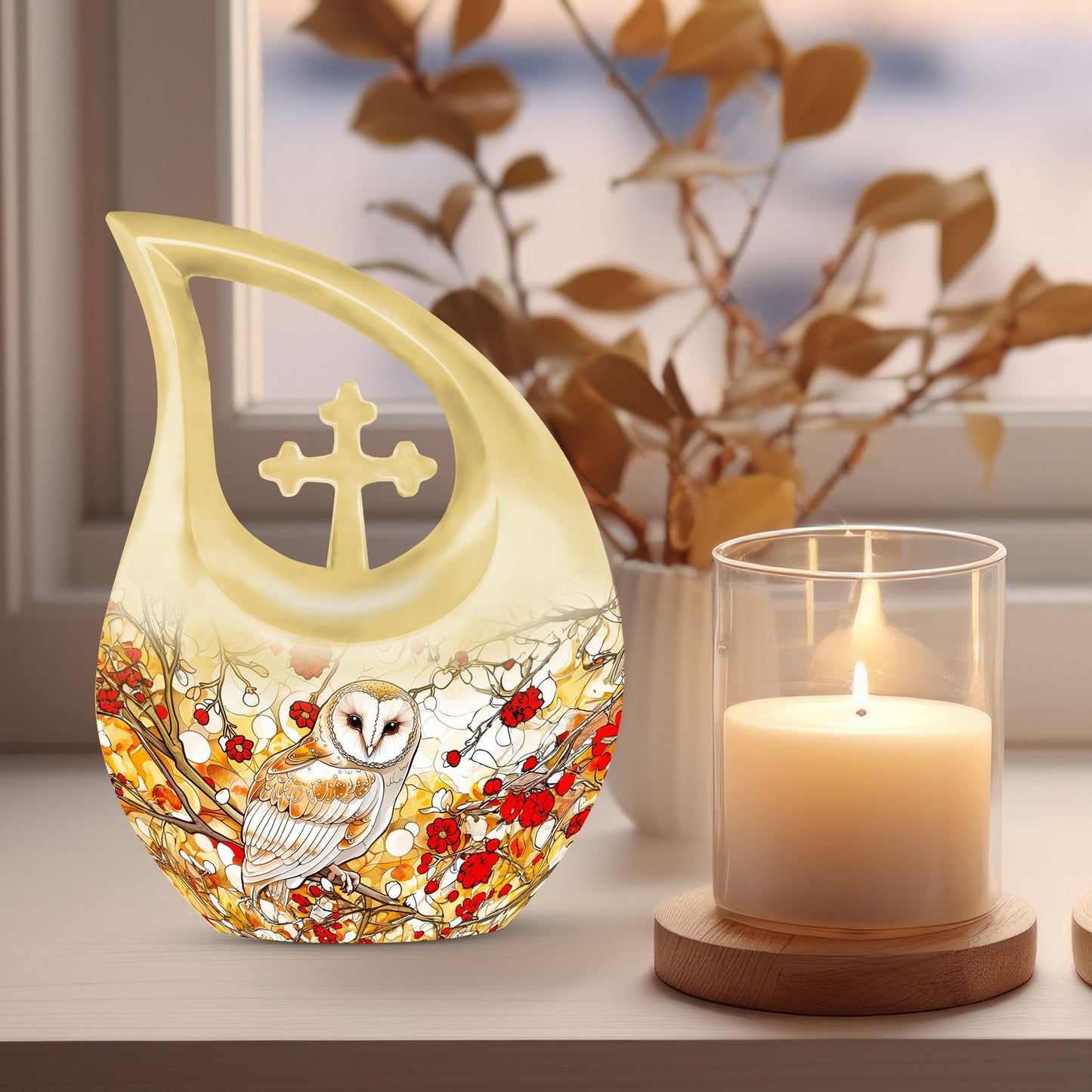 10-inch Barn Owl Urn 