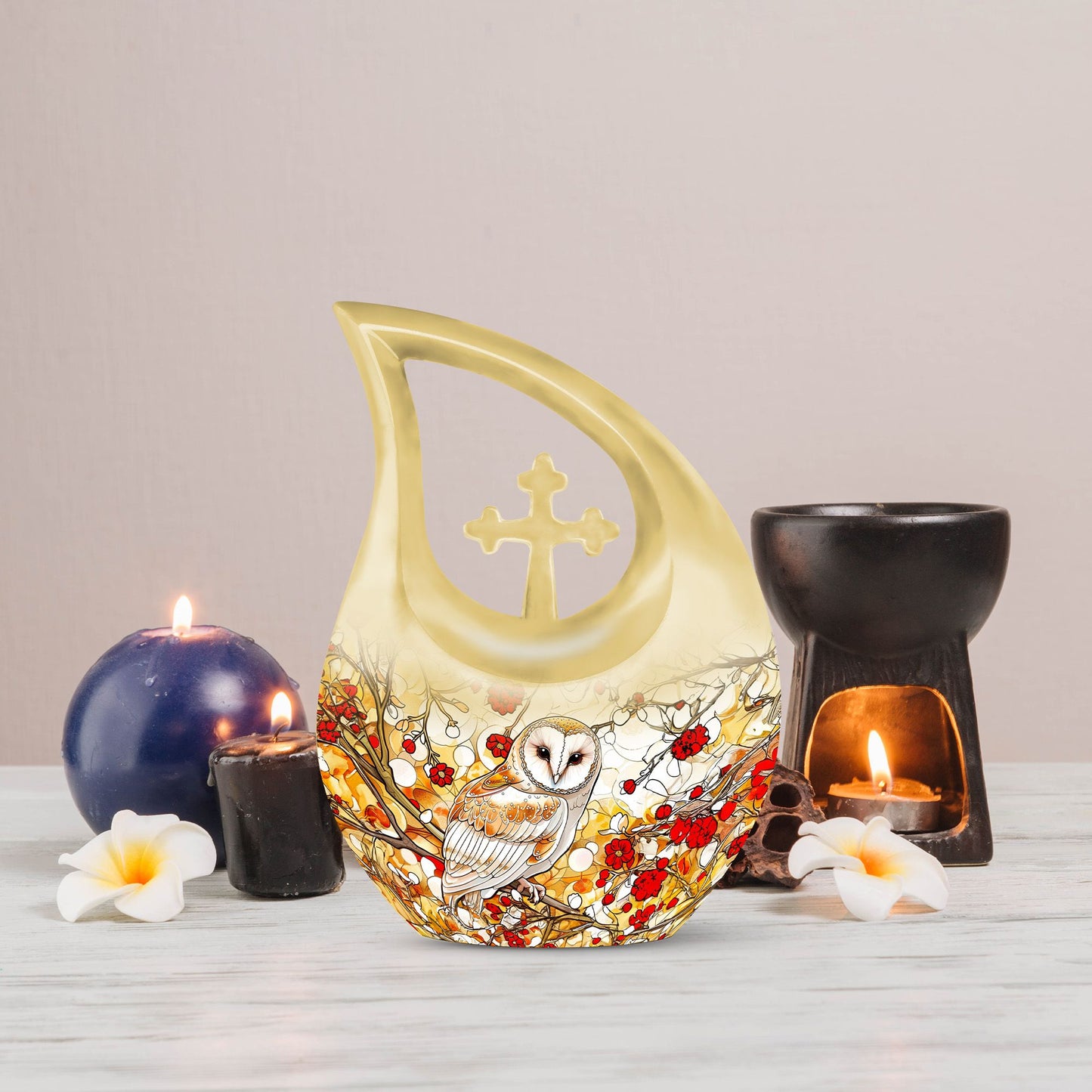 10-inch Barn Owl Urn 