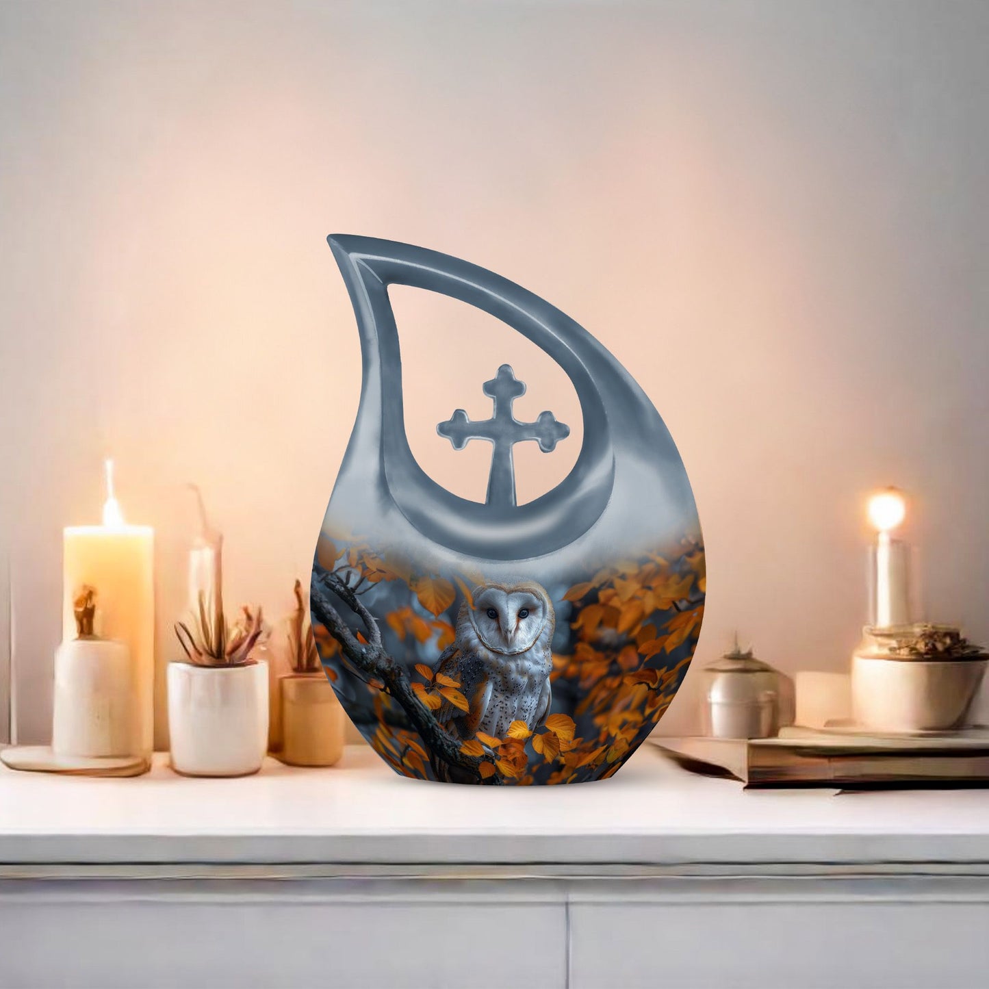 10 inch Barn Owl Urn