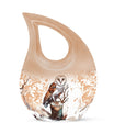 Barn Owl themed Cross Drop Medium Size Urn,