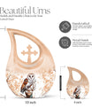 Barn Owl themed Cross Drop Medium Size Urn,