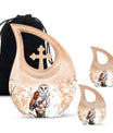 Barn Owl themed Cross Drop Medium Size Urn,
