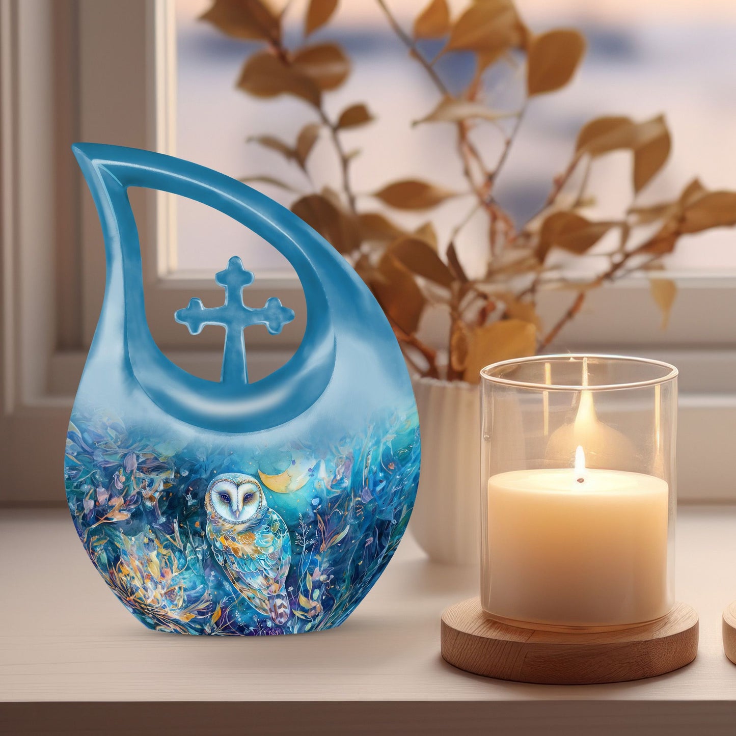 10-inch Barn Owl Urn 