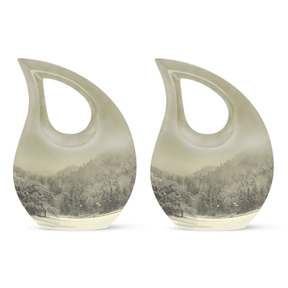 10-Inch Mountain Winter Urn 