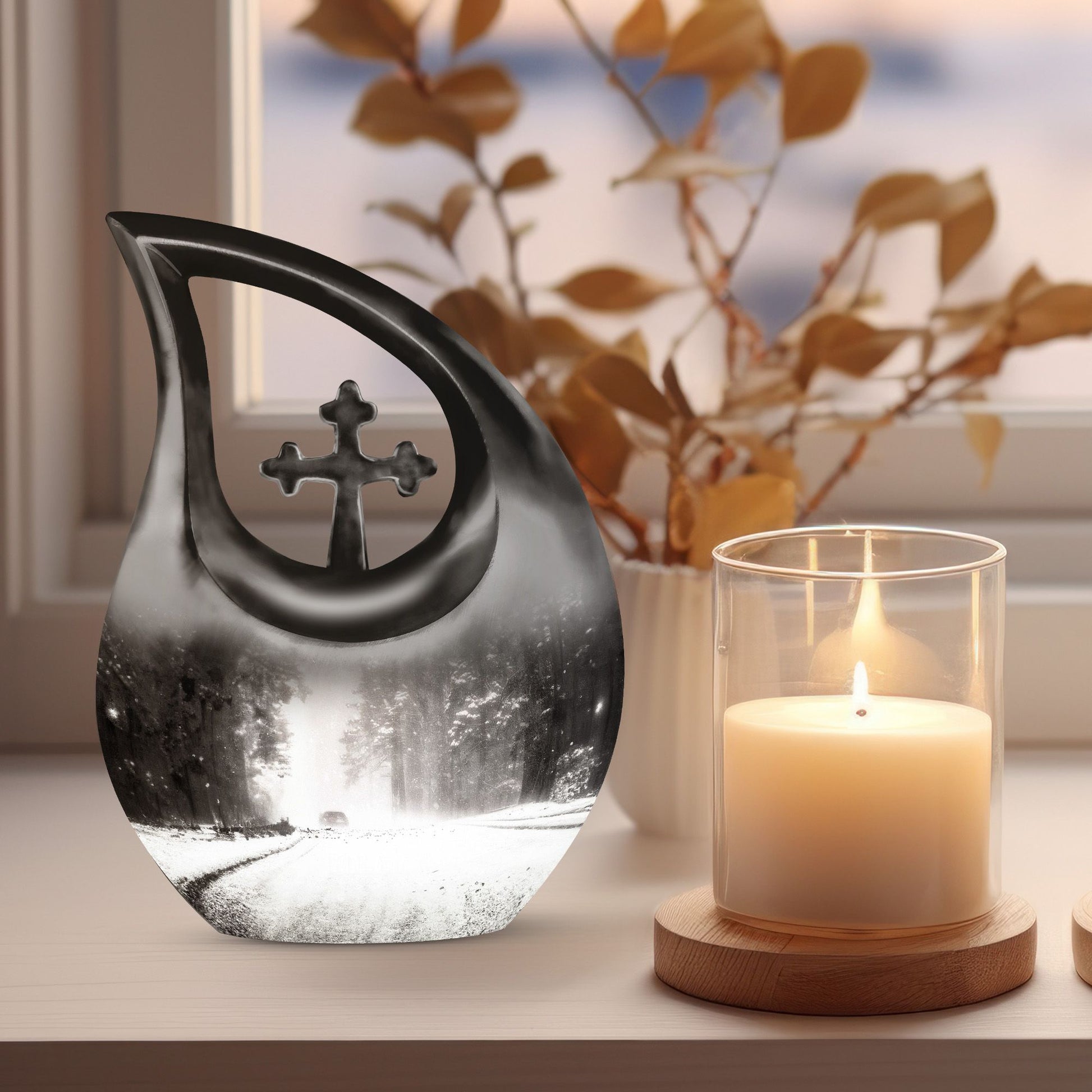 Mountain Winter Urn