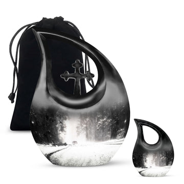 10 inch large Urn with 1 Keepsake 3 Inch Urn