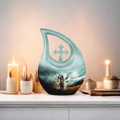10-inch Native American memorial urn 