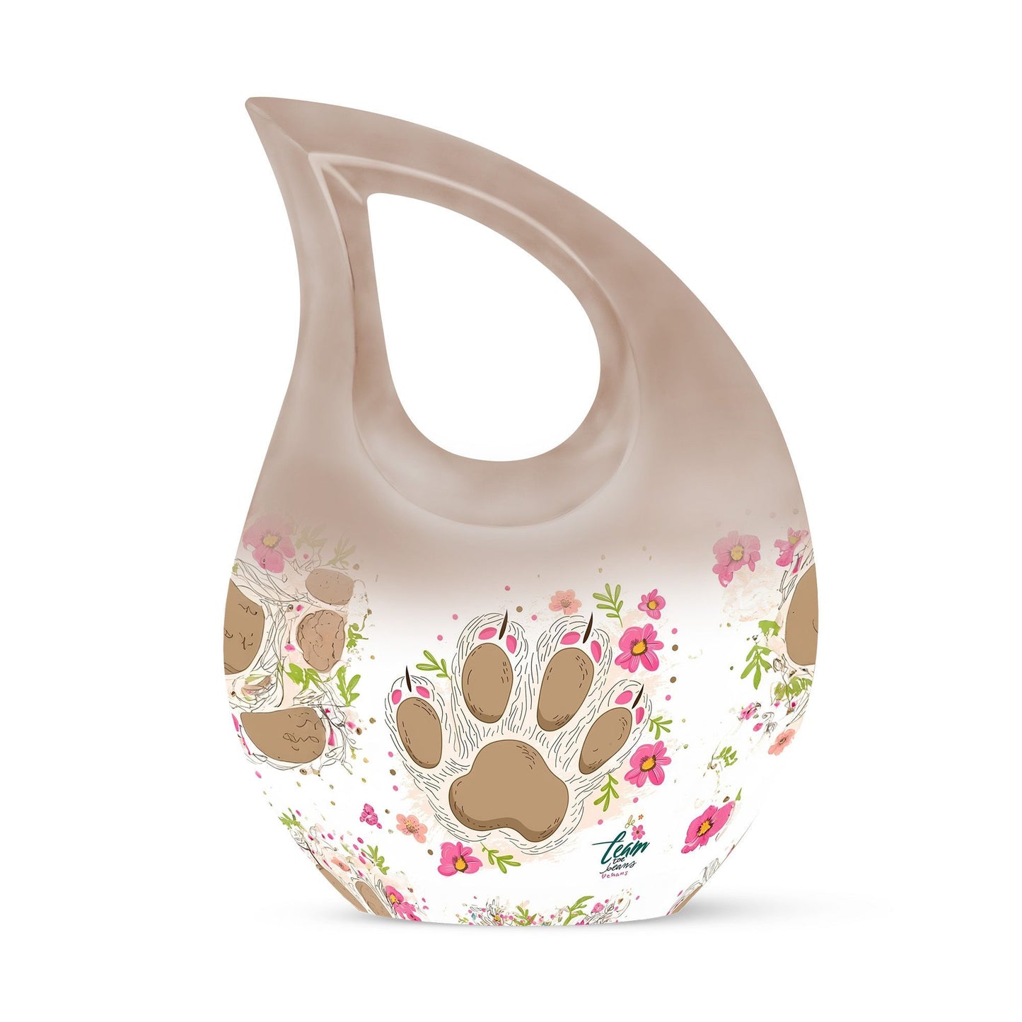 Cross Drop design 10-inch Paws Urn 