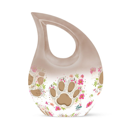 Cross Drop design 10-inch Paws Urn 