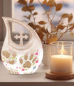 Cross Drop design 10-inch Paws Urn 