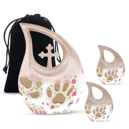 Cross Drop design 10-inch Paws Urn 