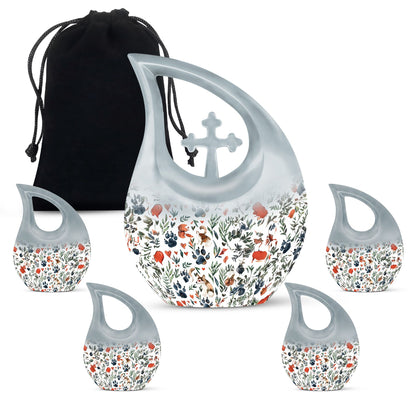 Paws theme Cross Drop large urn, 