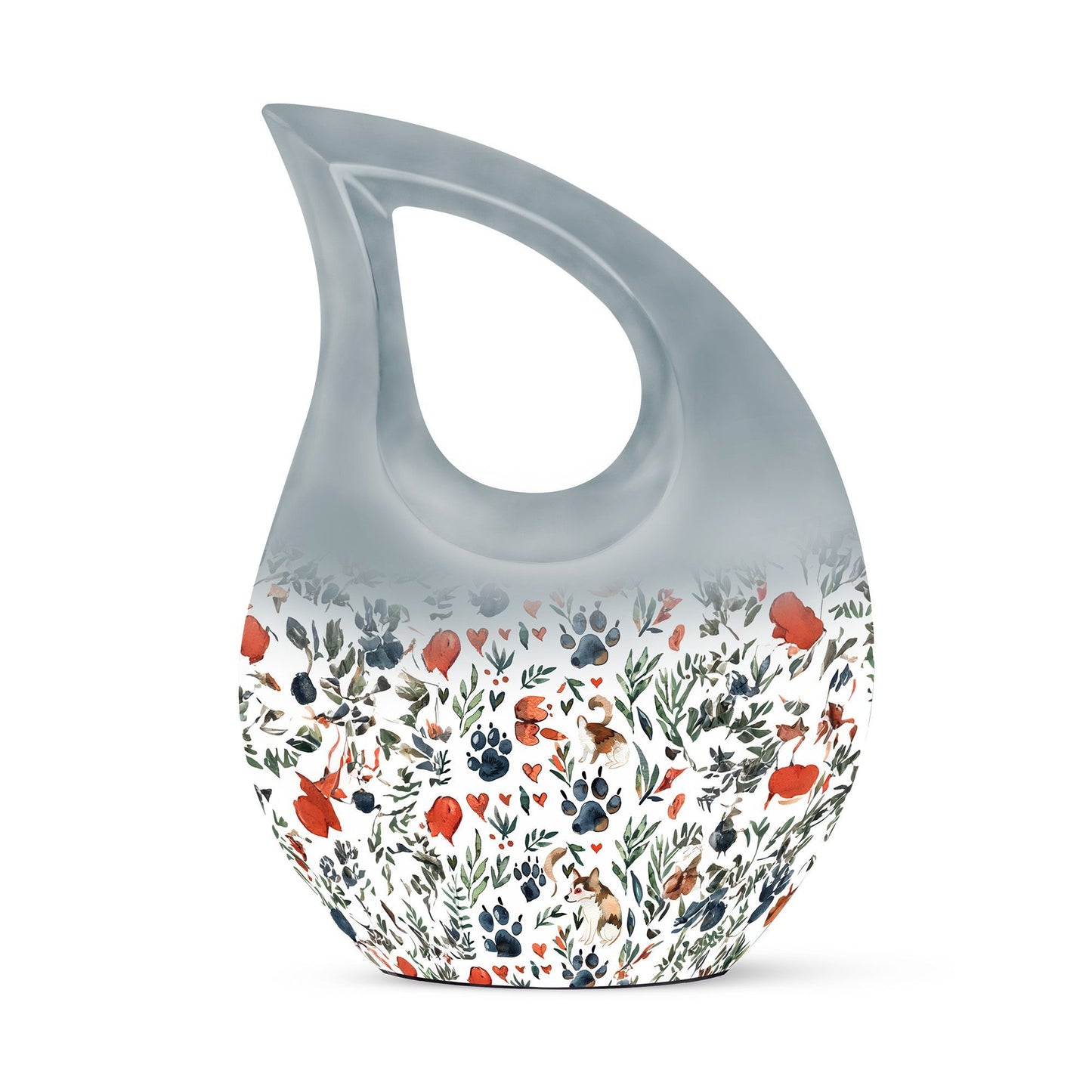 Paws theme Cross Drop large urn, 