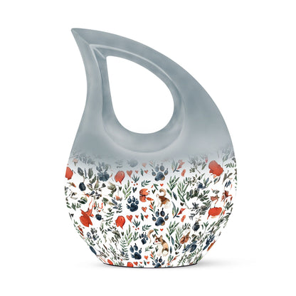 Paws theme Cross Drop large urn, 
