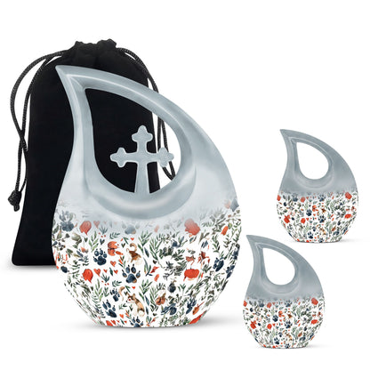 Paws theme Cross Drop large urn, 
