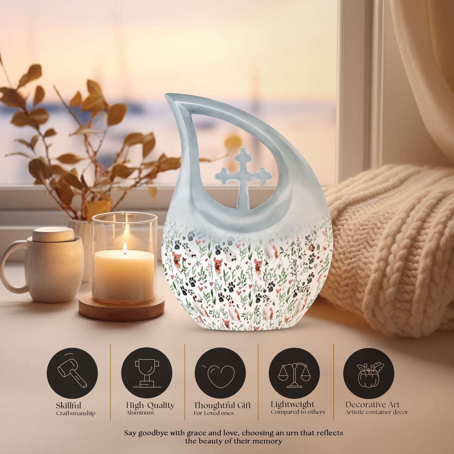 10 inch Paws Urn 