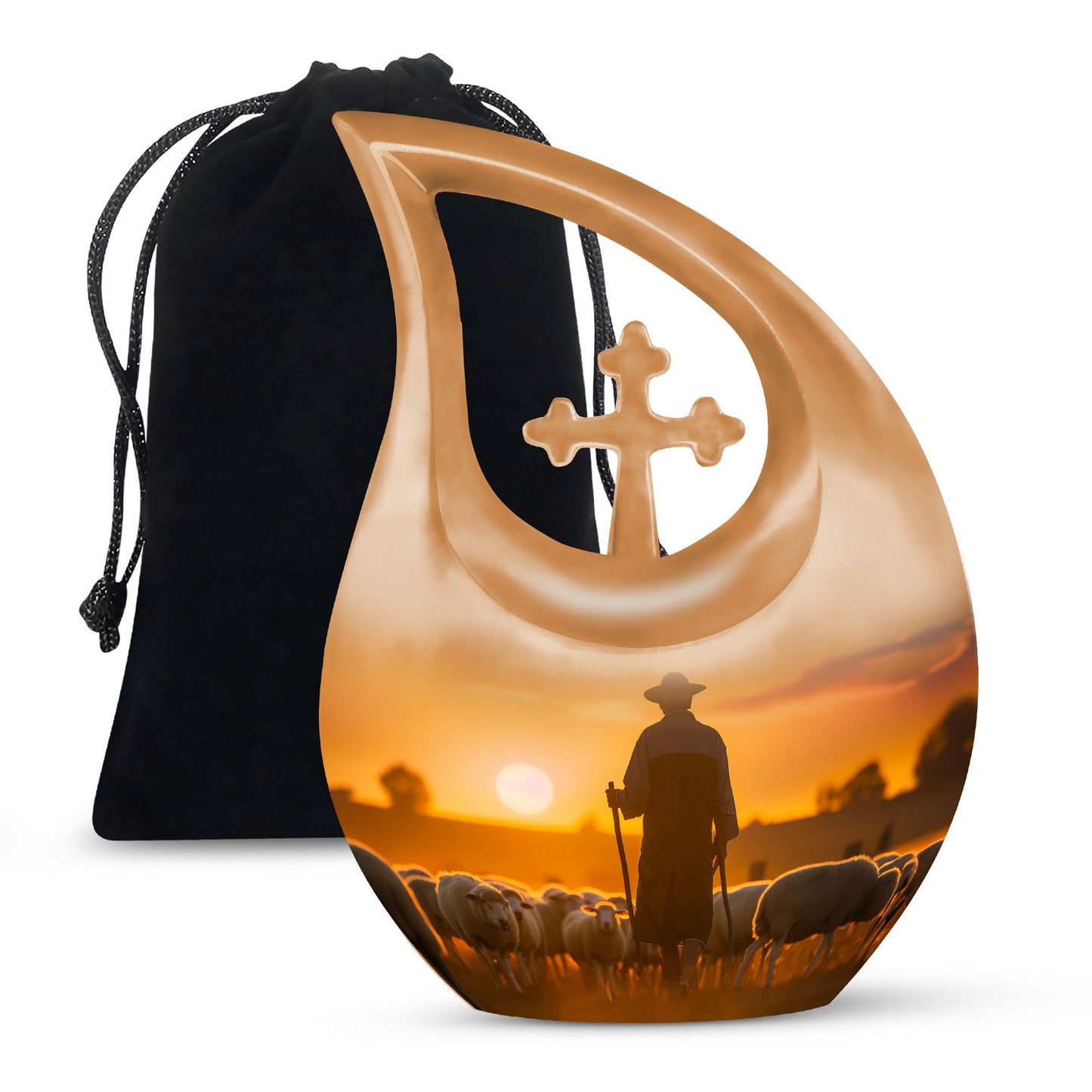 Shepherd themed 10-inch urn