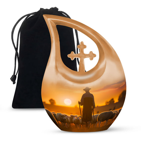 Shepherd themed 10-inch urn