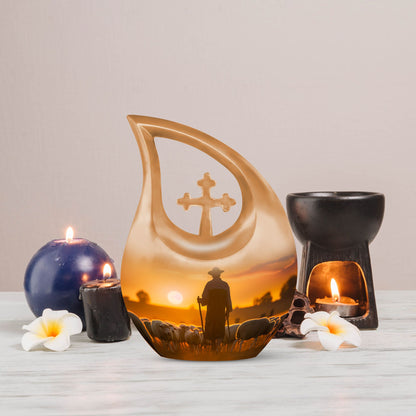 Shepherd themed 10-inch urn