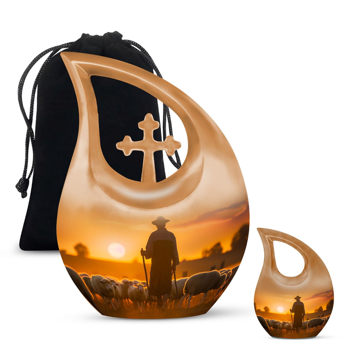 Shepherd themed 10-inch urn