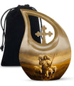 10 Inch Shepherd Themed Cross Drop Cremation Urn