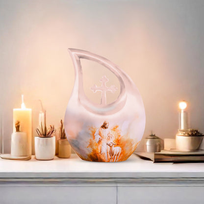 10-inch Shepherd-themed Aluminium Large Urn