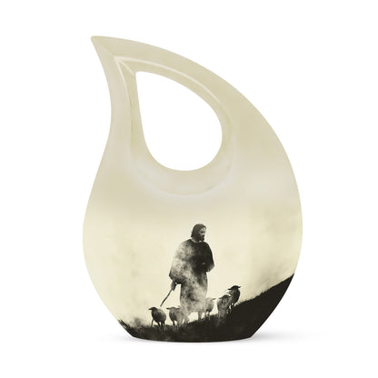 Large Shepherd-themed Memorial Urn 