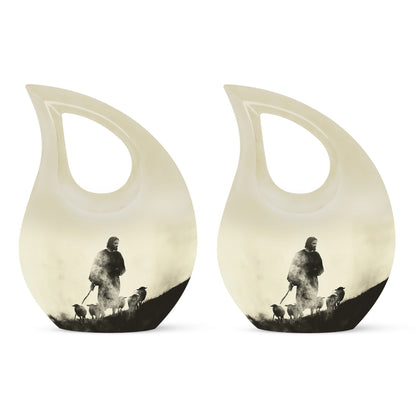 Large Shepherd-themed Memorial Urn 