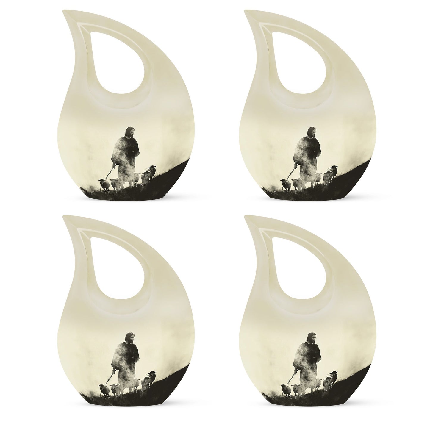 Large Shepherd-themed Memorial Urn 